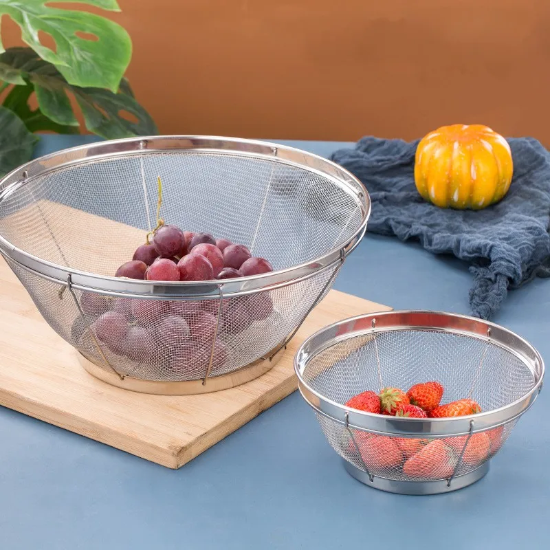 Stainless Steel Colander Mesh Colander Strainer Basket
