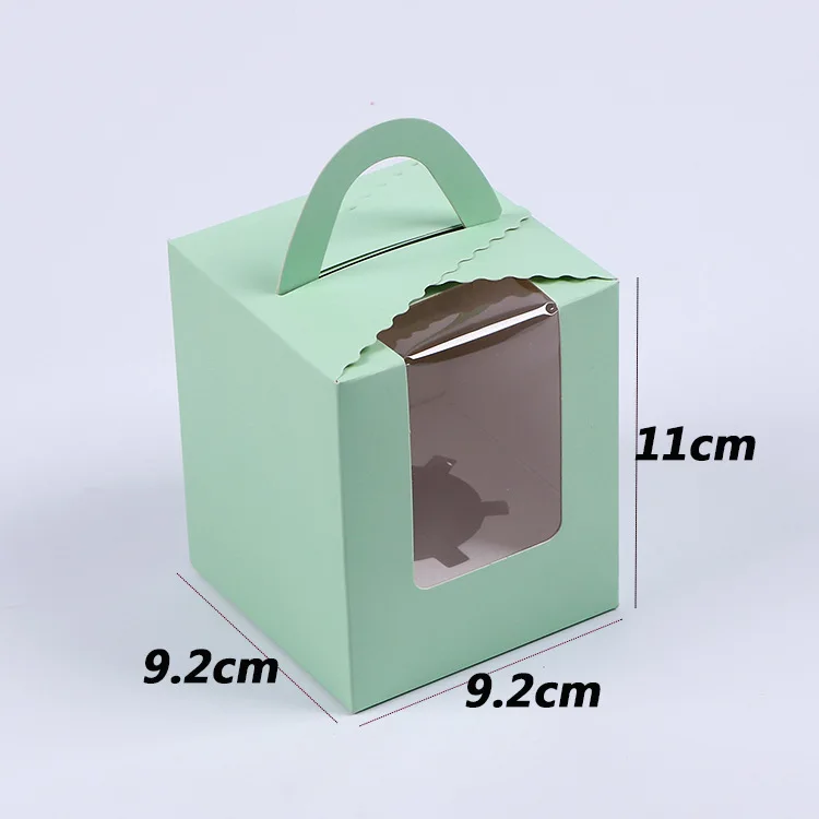 Colorful Foldable Kraft Paper Cake Box Private Label Paper Cupcake Box Muffin Packaging 1cupcake Boxes Art Paper Rectangle 005