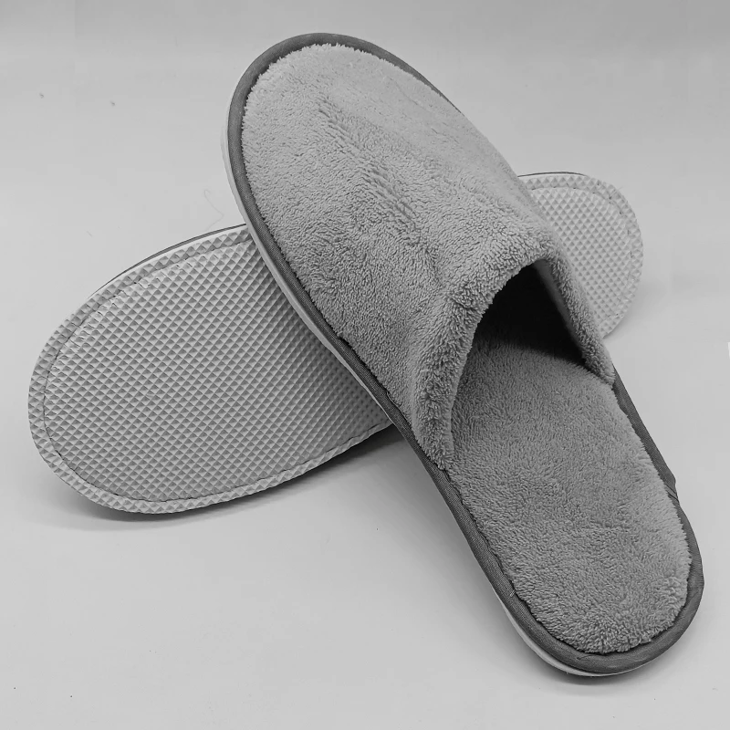 Hot Sale Cheap Hotel Slippers Coral Fleece Washable Reusable House Slippers Unisex for Hotel Bedroom