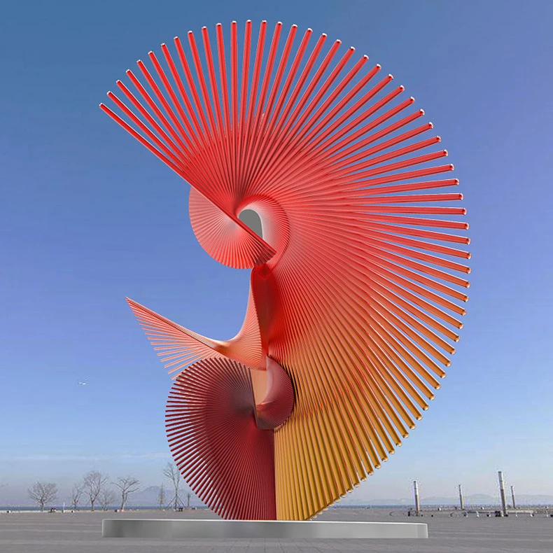 K124 Phoenix statue custom city landmark outdoor decoration stainless steel abstract sart display sculptures