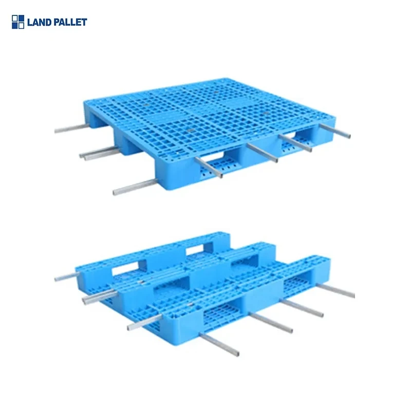 1200x1000x150mm heavy duty 8 steel bars reinforced hdpe large 4 way entry euro plastic pallet