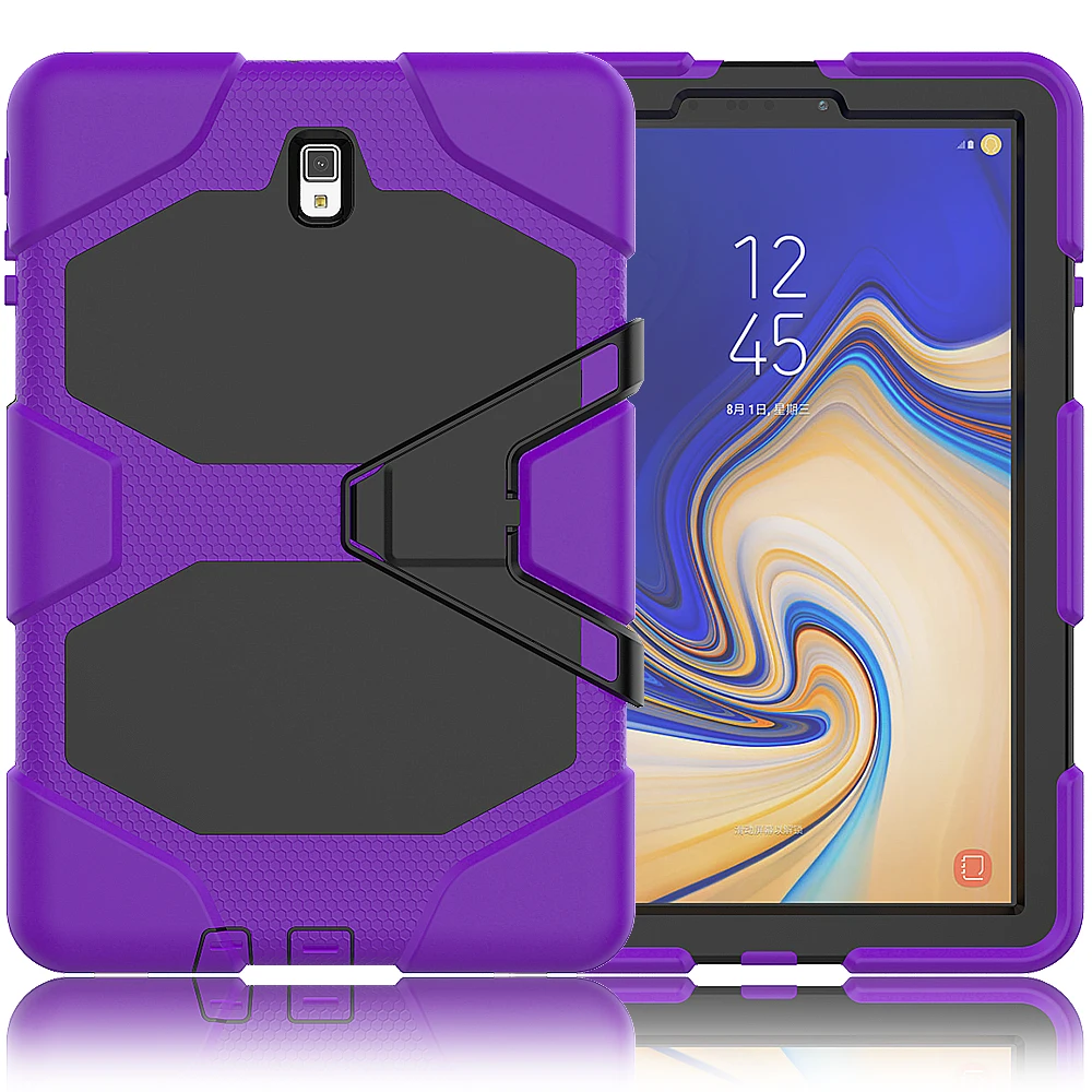 Detachable  kickstand silicone case  For Samsung Galaxy Tab S4 10.5 T830 T835  screen protector