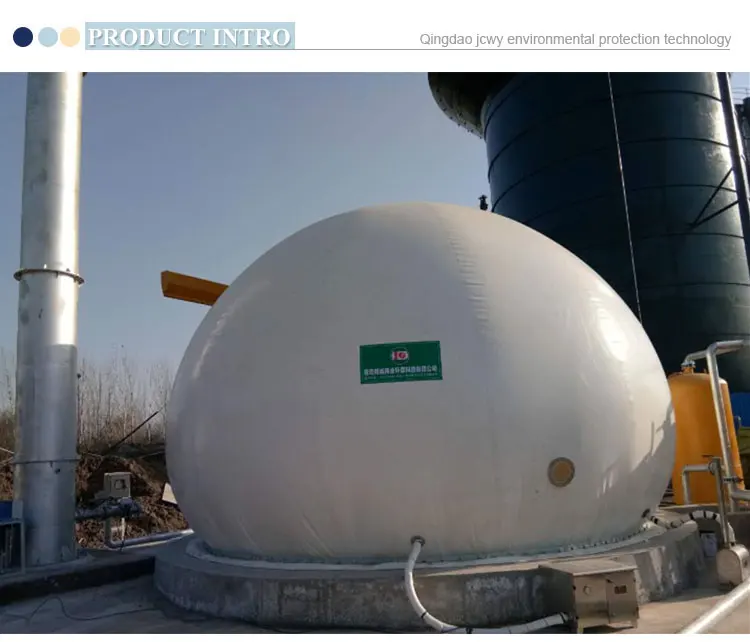 China Long lifetime PVC biogas balloon Storage Double membrane bio gas holder