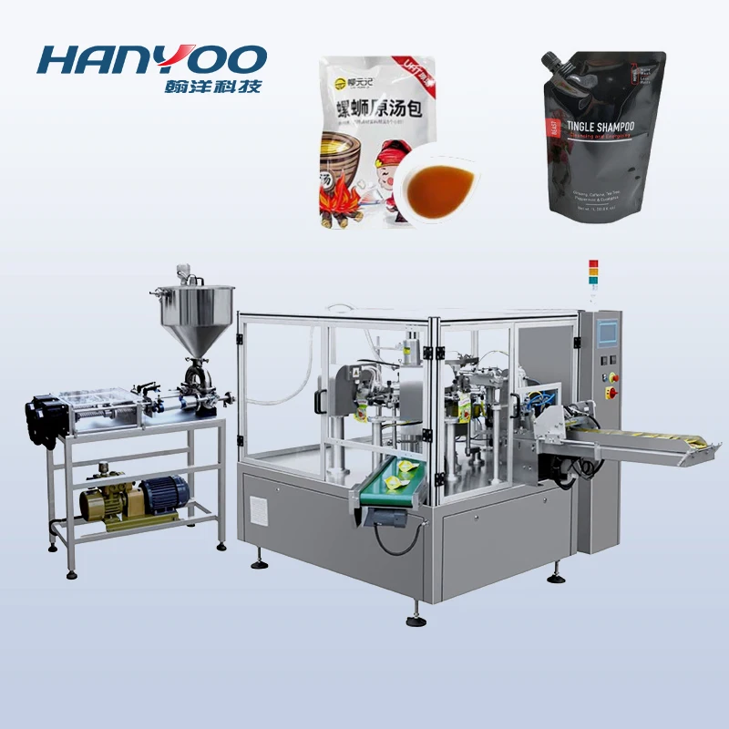 HANYOO High Quality Collagen Oral Liquid Pouch Packing Machine  premade spout Bags filling and packing Machine