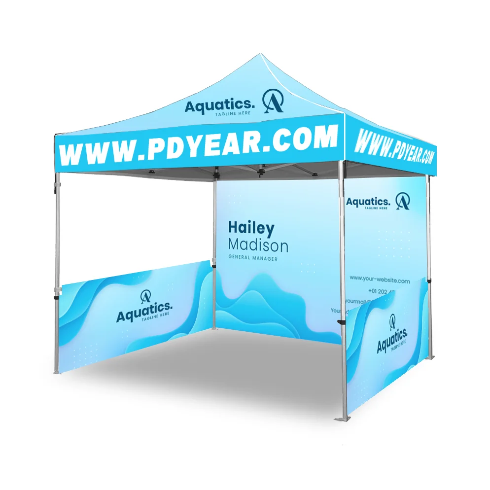 Outdoor 10x10ft 3x3m Waterproof Custom Printing Aluminum Folding Gazebo Pop Up Canopy Tent for Trade Show Event