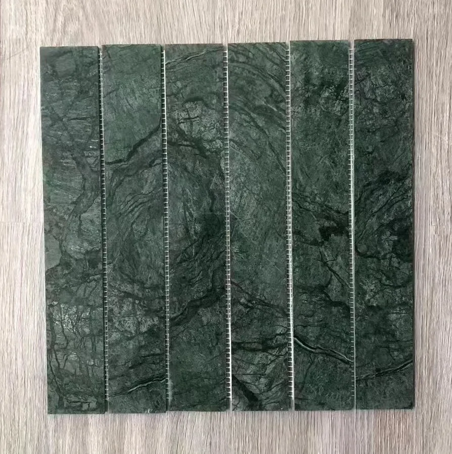 Green natural stone swimming pool mosaic tiles