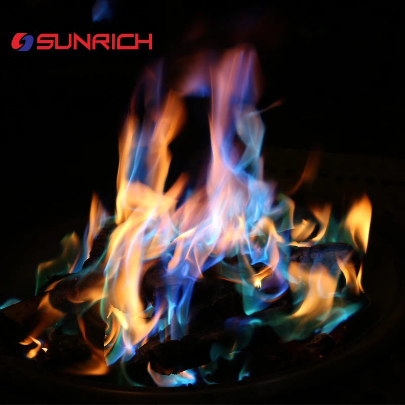 Sunrich magic fire powder in sachets for campfires and fireplaces colour change flames campfire magic
