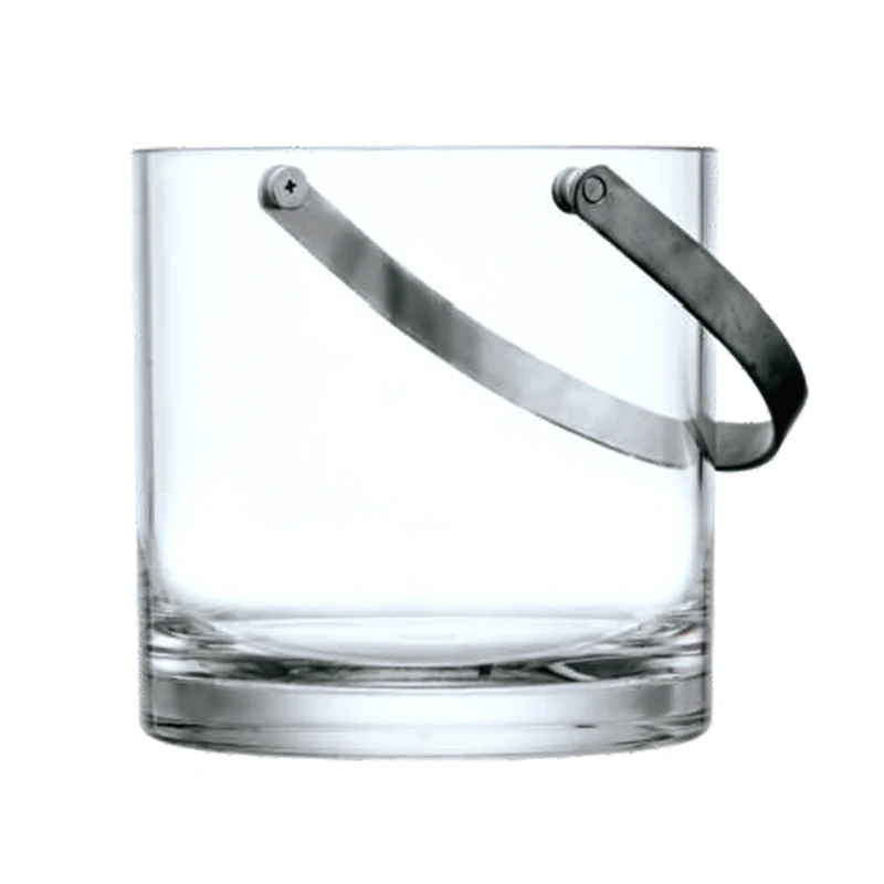 Large 5L Acrylic Ice Bucket High Color Value Commercial KTV Bar KTV Bucket Net Red Ice Cube Metal Steel Cooling Storage Iced