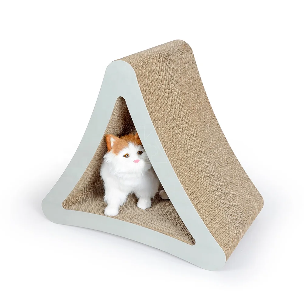 Eco-friendly Safe No Harm pet cat toys scratcher , Cat Scratcher Board , Triangle Scratcher