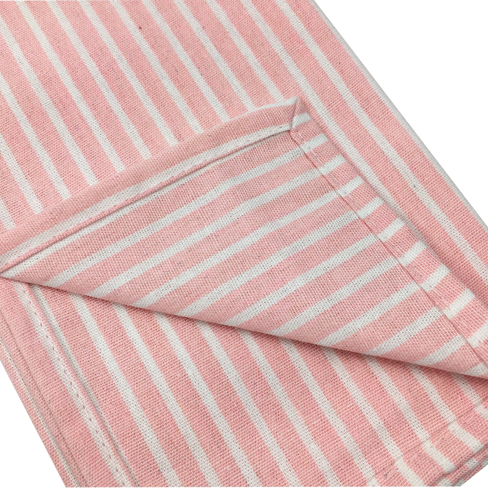 China Supplier Modern Design 100% Soft Cotton Pink Striped Woven Napkin