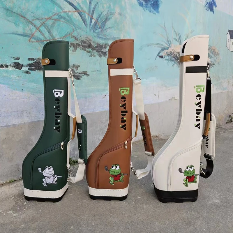 Lightweight Pu Leather Waterproof  Golf Pencil Bag Custom Portable Half Golf Sunday Bag