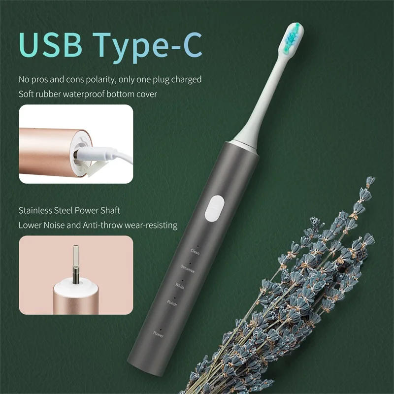 Oral Truelife Cleaning Toothbrushes Sonic Electric Toothbrush Metal Housing OEM Supported Rechargeable Adult Medium Household U3