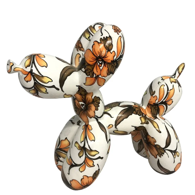 Hot sale Jeff Koons resin balloon dog figurines for home decor custom color funny dogs sculptures for desktop home accessories