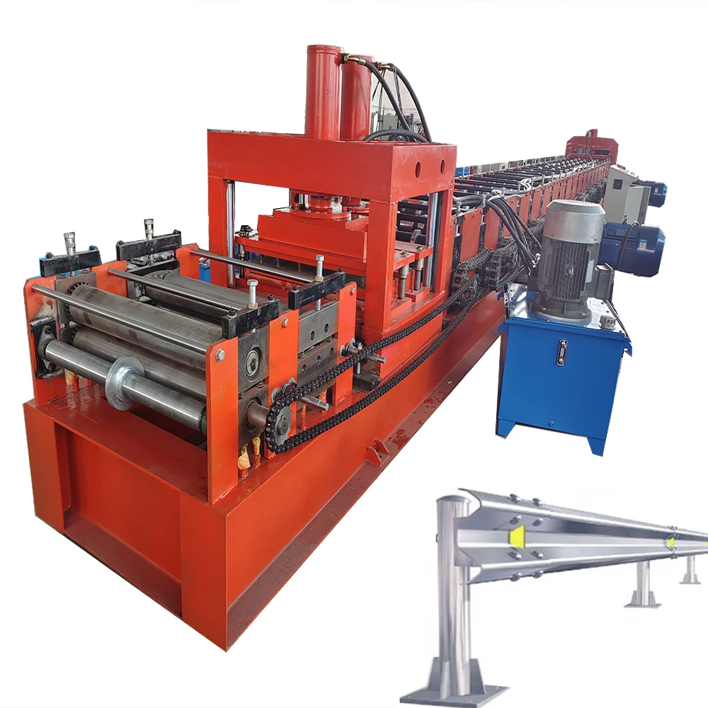Highway Safety Fence Metal Crash Barrier Making Machine 2 /3 Wave Automatic Highway Guardrail Roll Forming Machine