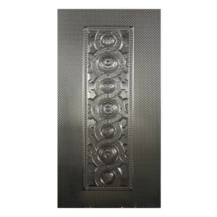 Good Quality Latest Modern Design Security Steel Door Skin Pressed Panel Cast Aluminum Door Skin