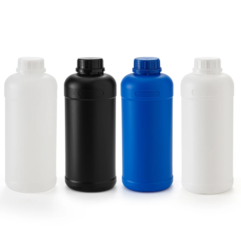 Прямая Продажа с фабрики 1 литр 1000 мл Белый Черный Синий полупрозрачный HDPE пластиковые бутылки 1lt