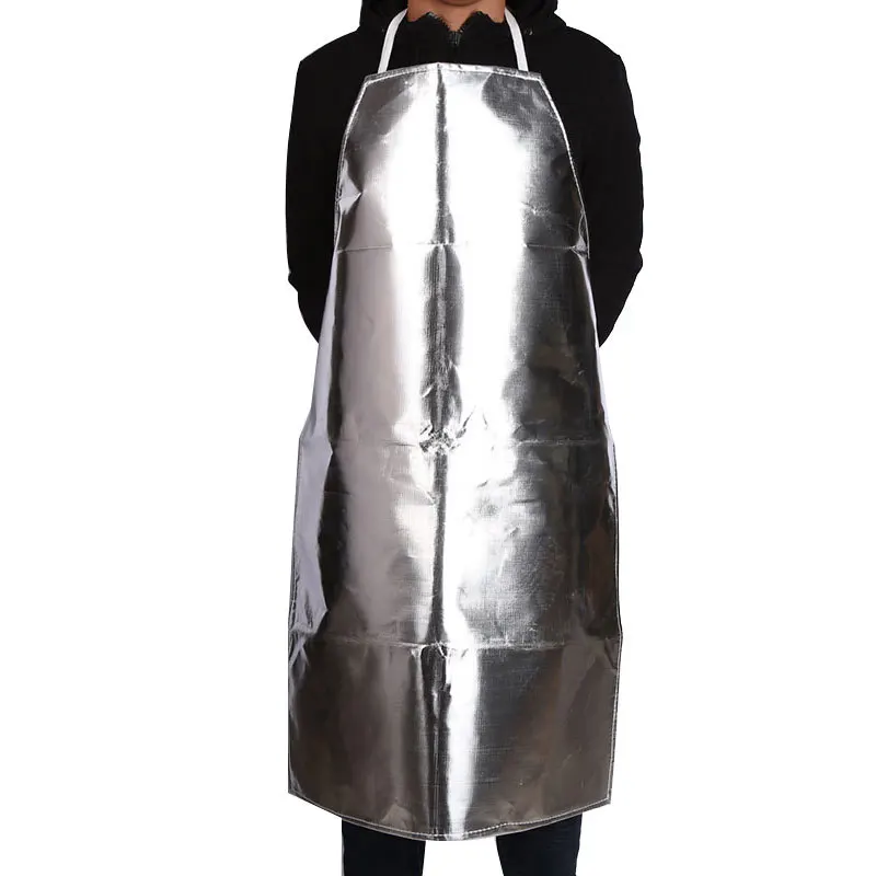 Customized Aluminum Foil Apron Heat Insulation Protective Clothing Oil-Proof Smelting Splash-proof Flame Retardant Safety Use