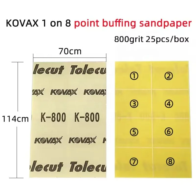 25PC 1set 800Grit KOVAX Hand Sanding Block Back-up for Sandpaper Sanding Discs Holder for car paint Manual Polishing