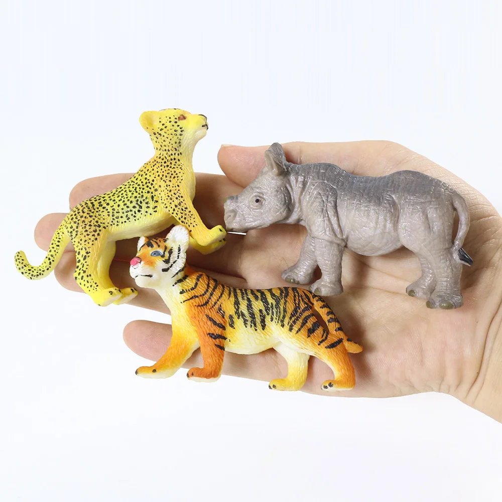 Non Phthalates not PVC material solid vivid mini model TPR animal toy