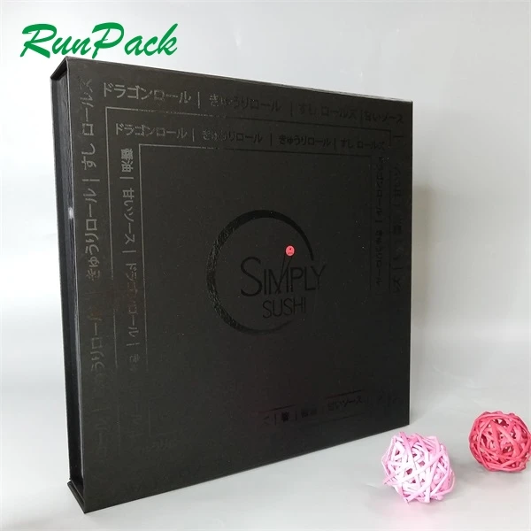 Japanese Sushi packaging lunch box take out Sushi togo take away box black white gift packaging box