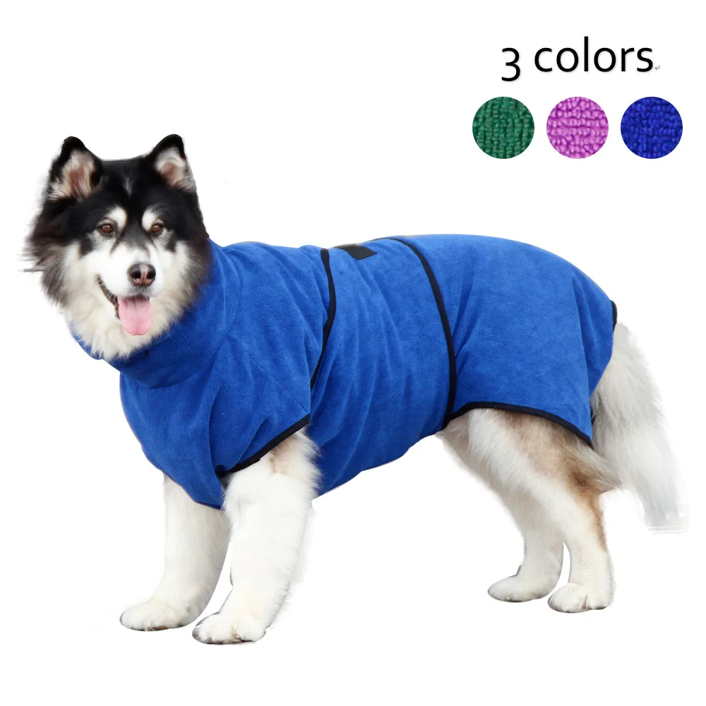 Manufacturer Wholesale Microfiber Dog Coat Gentle Fast Drying Super Absorbent Pet