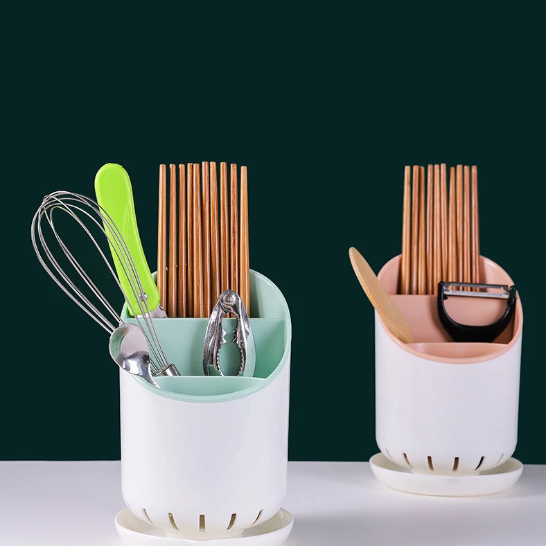 plastic chopstick holder spoon storage rack kitchen tableware creative drain chopstick cage