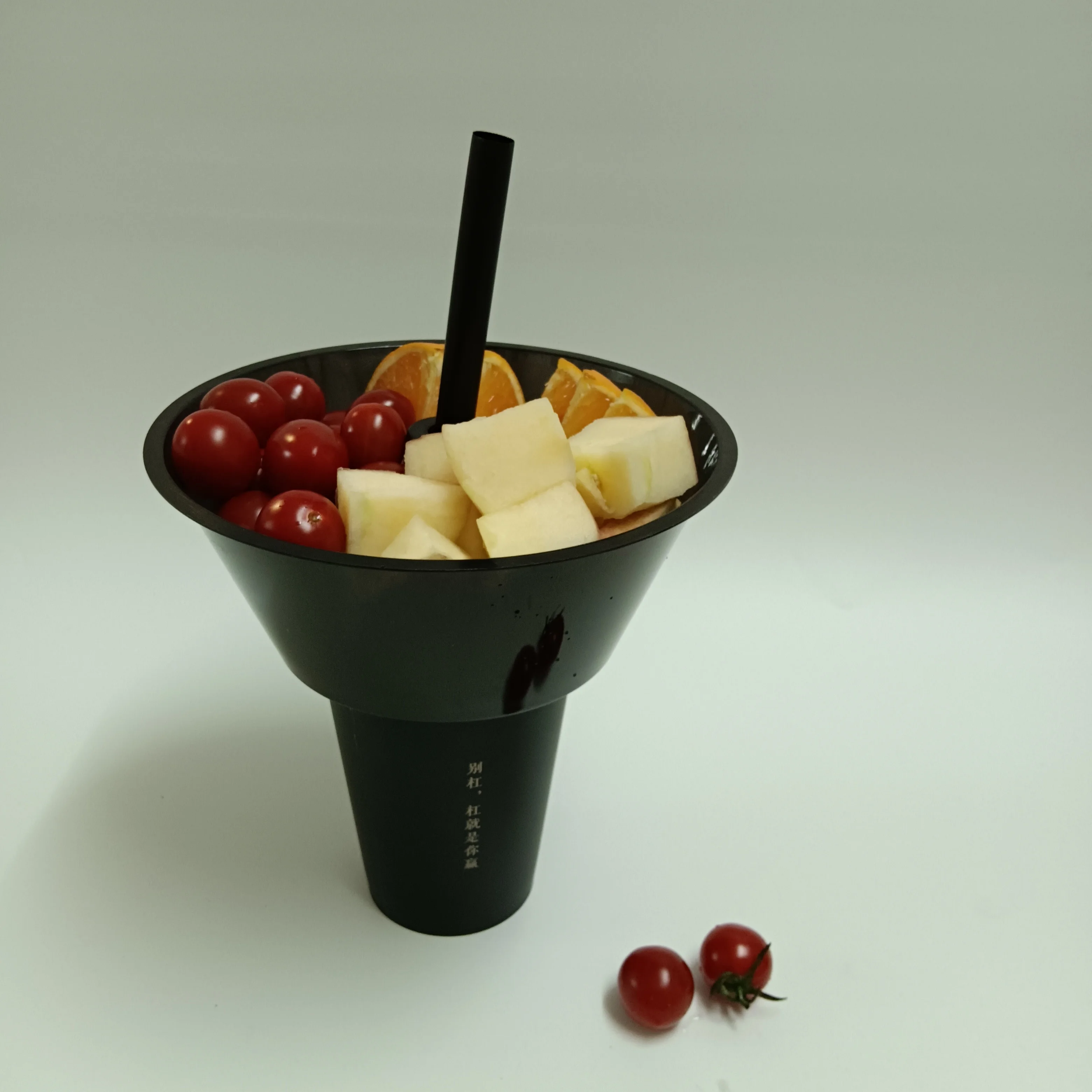 SP038 Food grade Hot Custom Logo movie display drink popcorn cheap cold plastic cup with snack tray