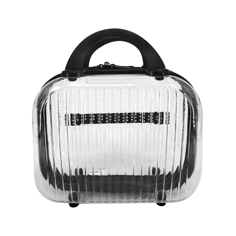 Customized New Design Suitcase Plastic Transparent Suitcase PC Material Clear Shell Luggage Suitcase