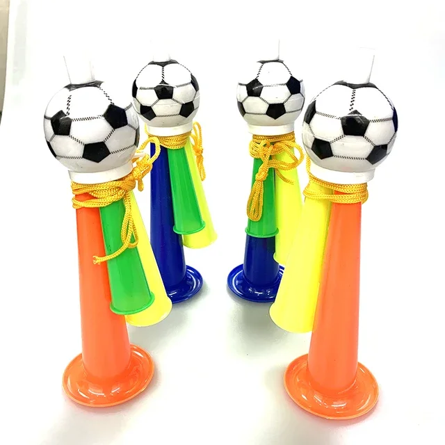 Plastic bull horns football game cheering sports event air horn and whistle