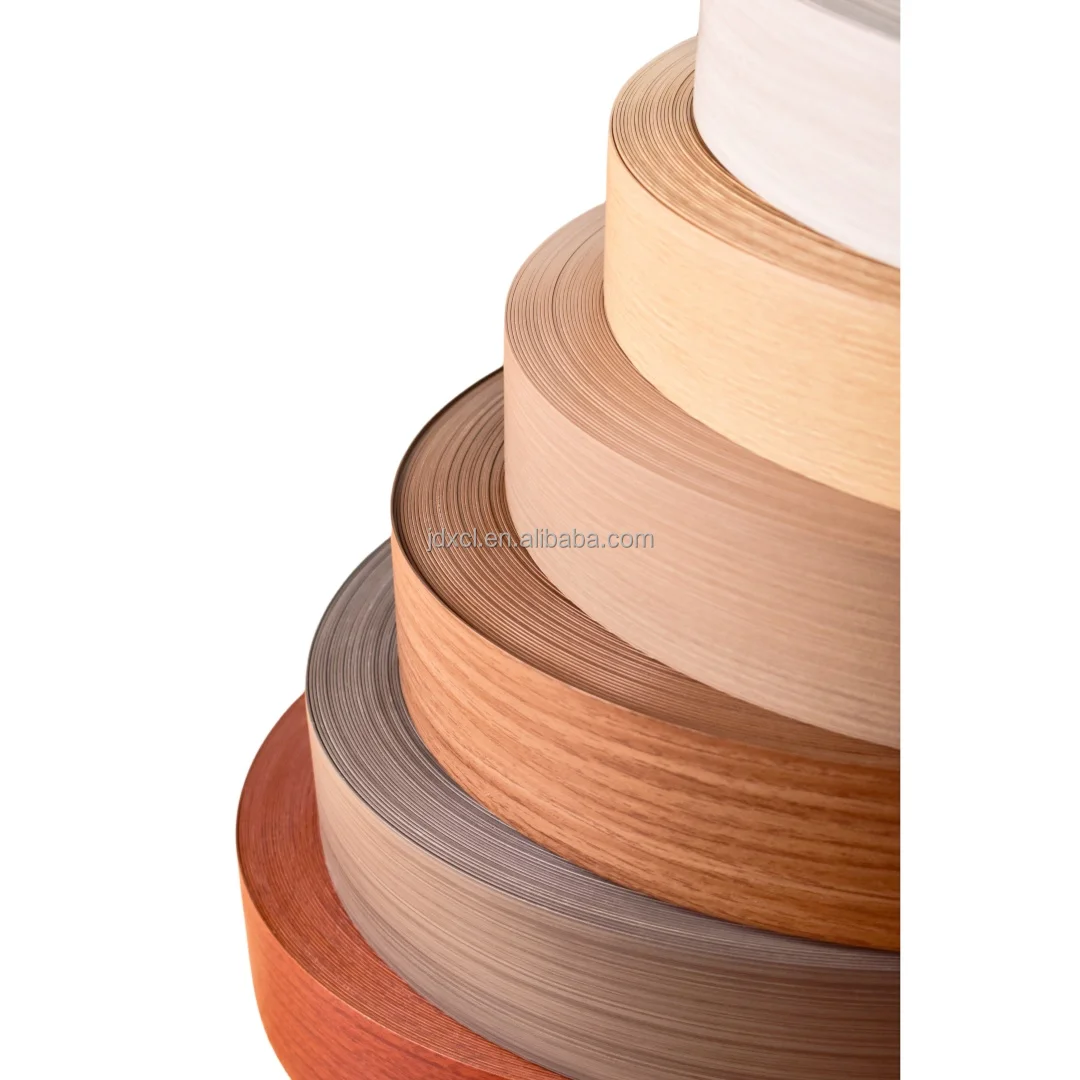 Edge Banding for Furniture Accessories High Quality PVC 3000 Meters Woodgrains/solid Color Accepable 0.4-3mm 6-90mm