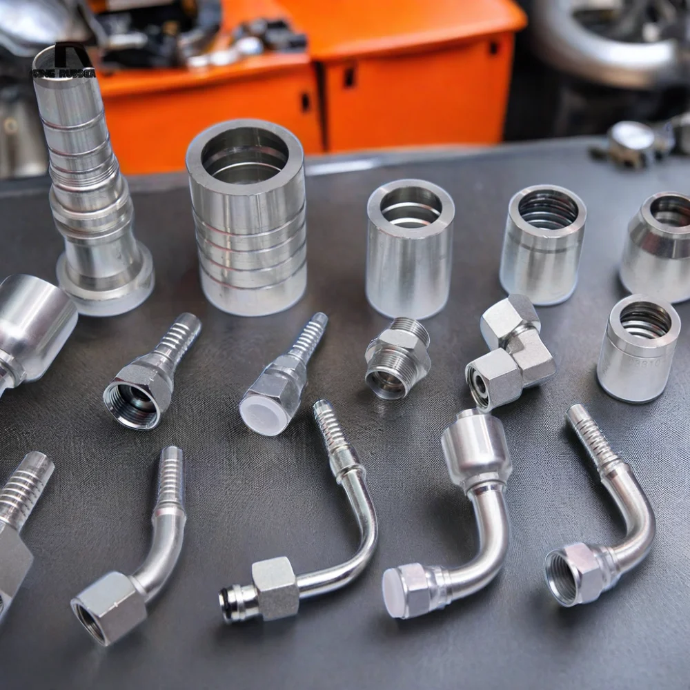 Factory Sale Hydraulics Rubber Hoses Fittings Square Head Crimp Ferrules Casting Technics