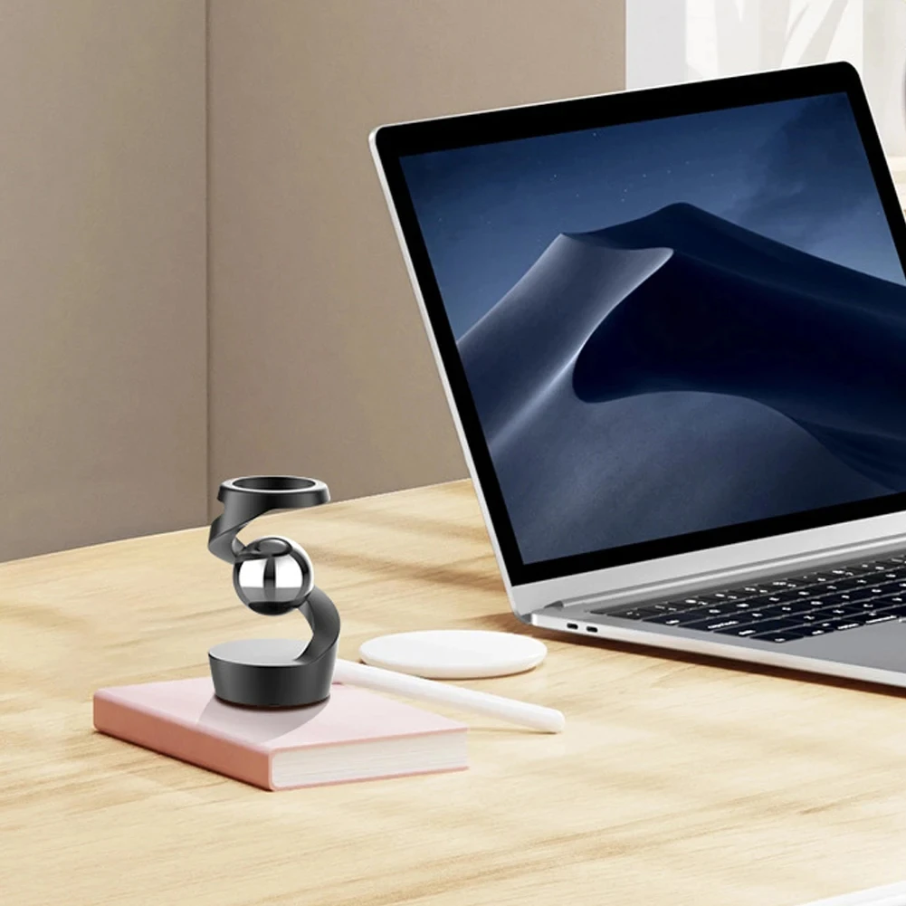 Gravity Defying Kinetic Desk Toy Stress Relief Kinetic Sculpture Fidget Spinners Levitating Desk Toy for Office Desk Decor