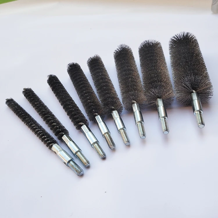 Customized Various Sizes Brass Wire Spiral Twisted Wire Pipe Brushes for Cleaning Metal Tube Holes