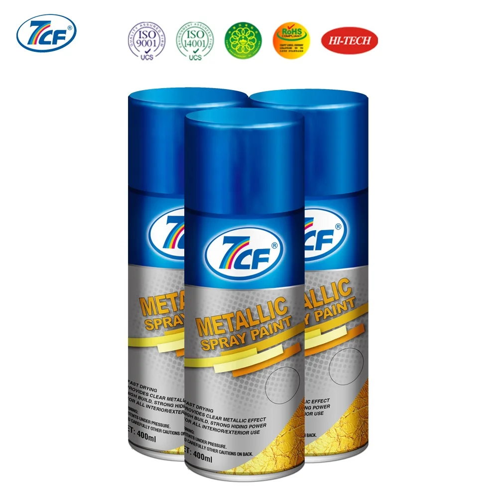 7CF Metallic Champagne Gold Colour Gloss Spray Paint for Decor