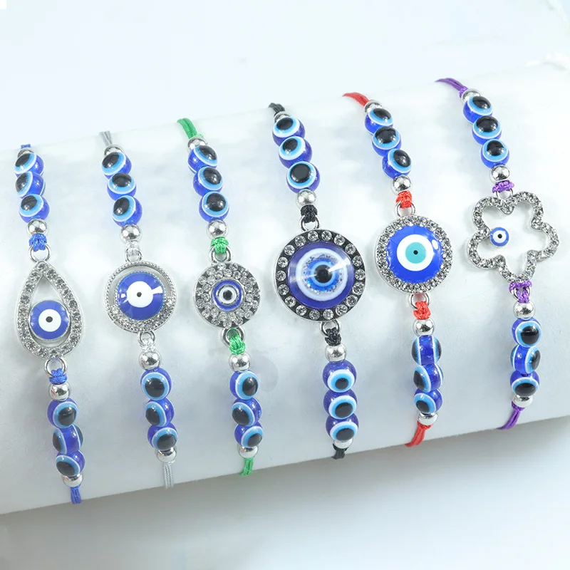 Bracelets Religious Nazar Bracelet Charm Resin Beads Handmade Turkish Fashion Bracelet For Women