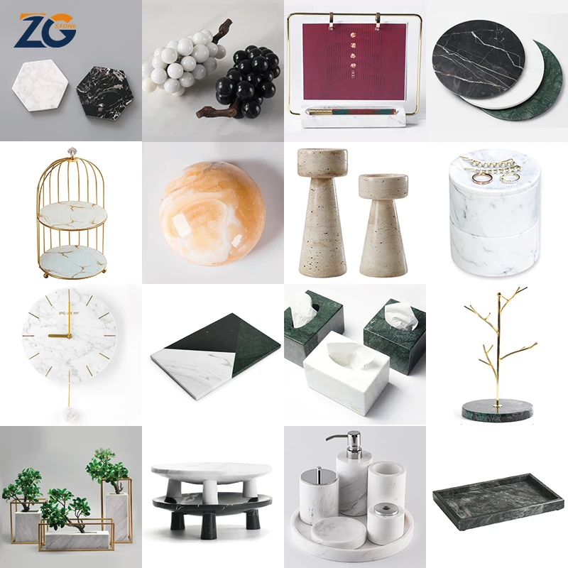 ZGSTONE Customized Home Decoration Accessories Interior Design Coffee Table Deco Marble Grapes