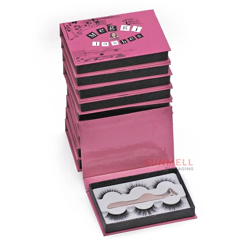 Empty Customized Burn Book Lash Boxes Magnetic Custom Eyelashes Box Packaging Wholesale