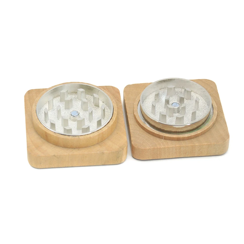 Wood Herb Grinder Custom Logo Crusher Dry Tobacco Smoking Accessories Wooden  Grinder Machine