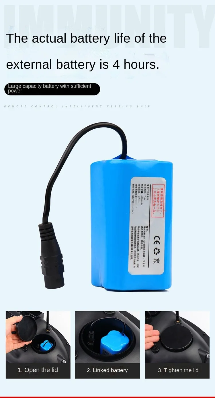 High Quality Dual Motor 500m Remote Control 3 Bins Independent Control One Key Return Fishing Bait Boat