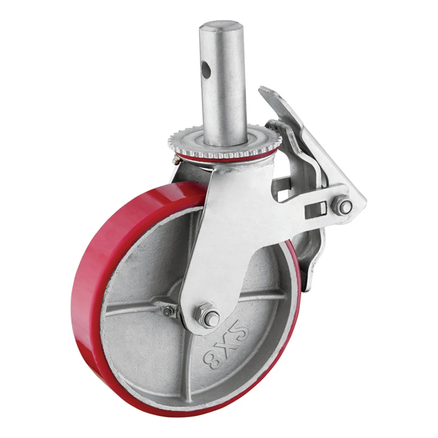 Heavy Duty PU on Iron Cast Core Scaffolding Caster