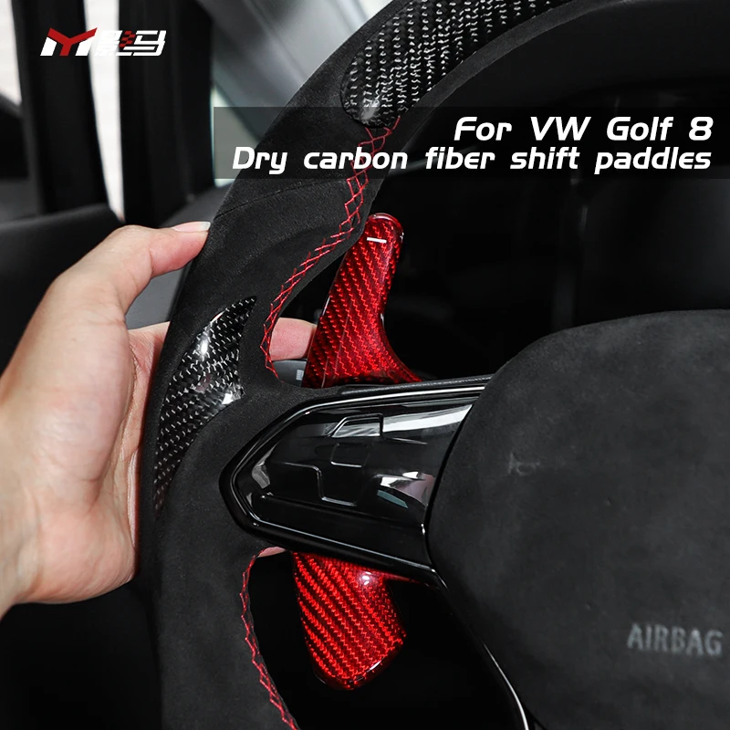 Carbon Fiber Paddle Shifter For Volkswagen Vw Golf Mk8 Golf 8 Carbon Steering Wheel Paddle Shifters