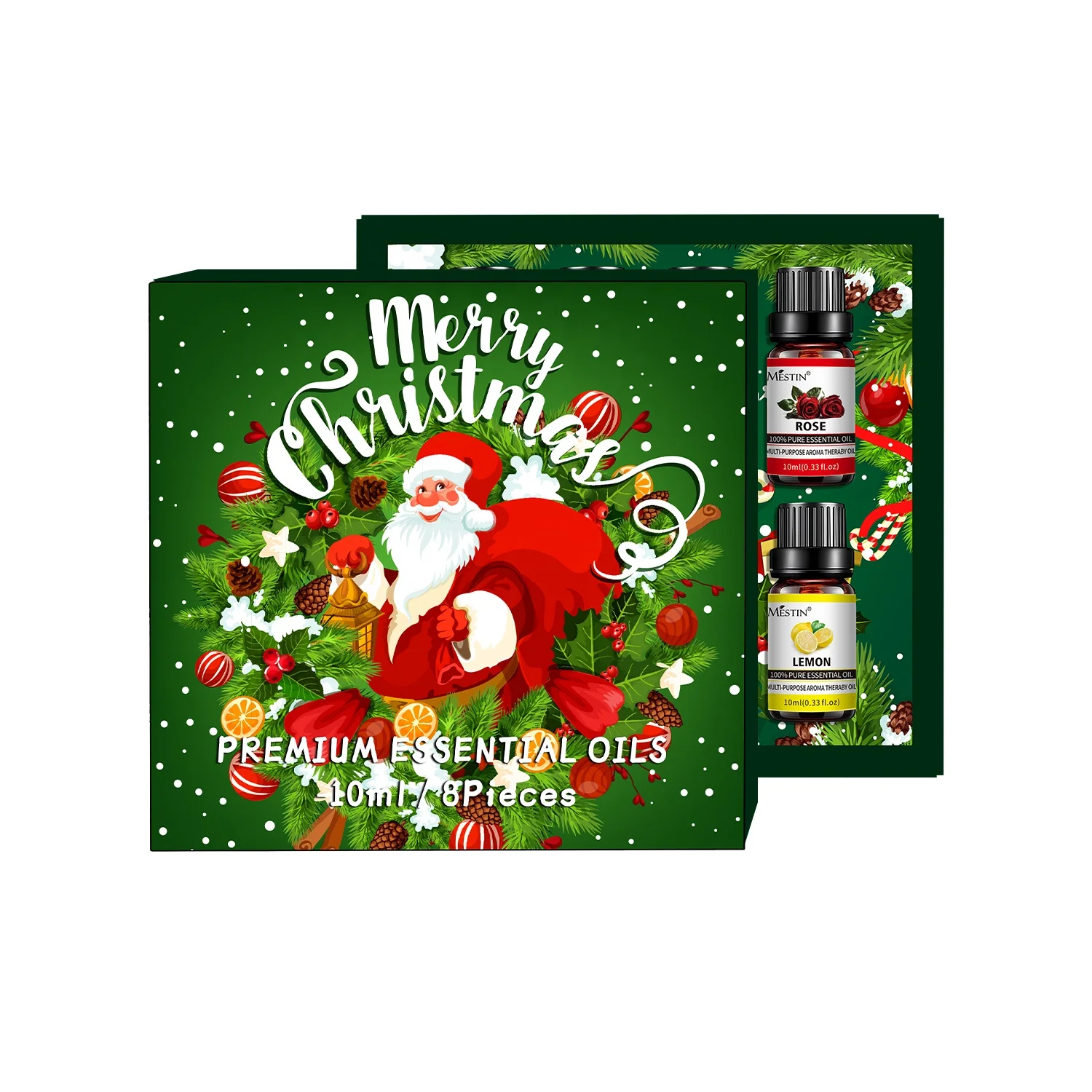 Christmas Gift Box Pure Essential Oil Set 10ml Multi-Purpose Hair Fragrance Lavender Eucalyptus Peppermint Tea Tree Skin Care