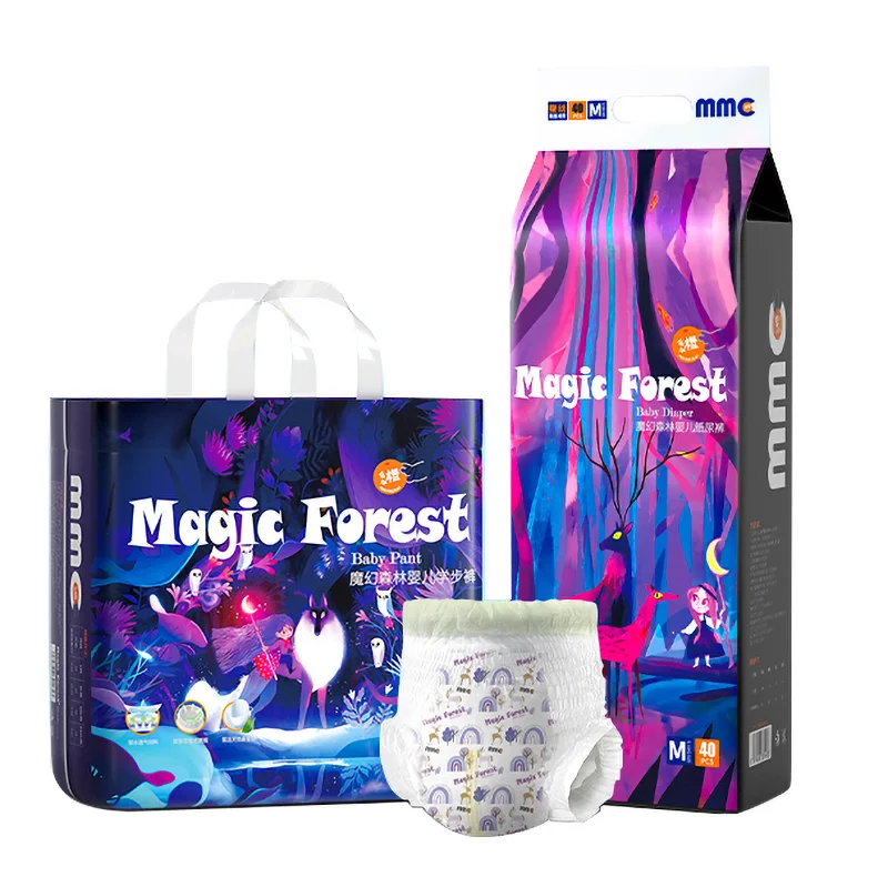 Wholesale Lightweight Baby Diapers Skin Friendly Breathable Diapers for Newborn Night Use Toddler Paper Diapers Pants