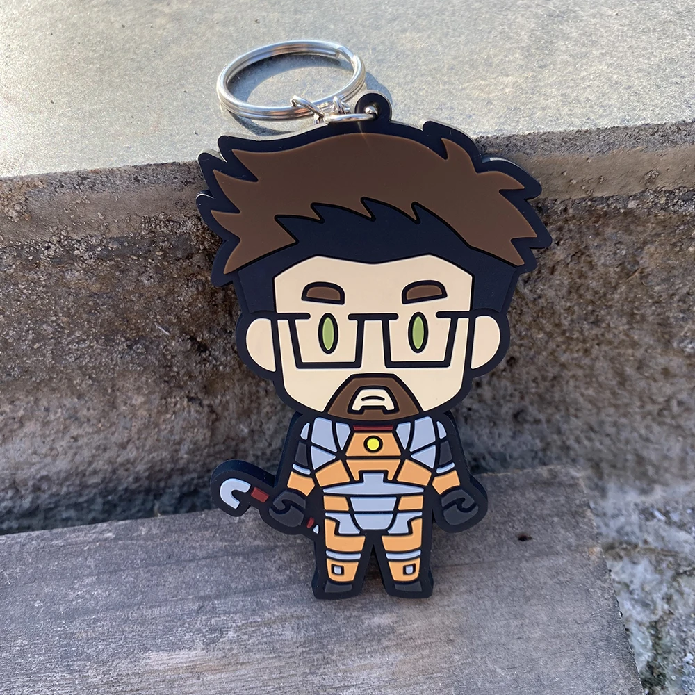 Manufacture Personalized Plastic Puffy Cartoon Embossed 3D Soft Pvc Custom Keychain