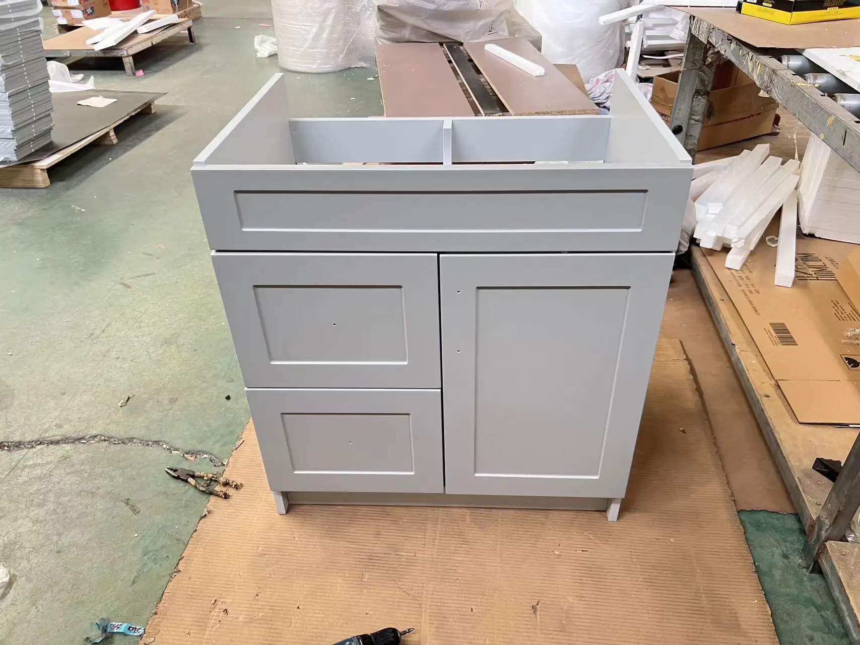 North America PVC Film Bathroom Vanity Cabinets