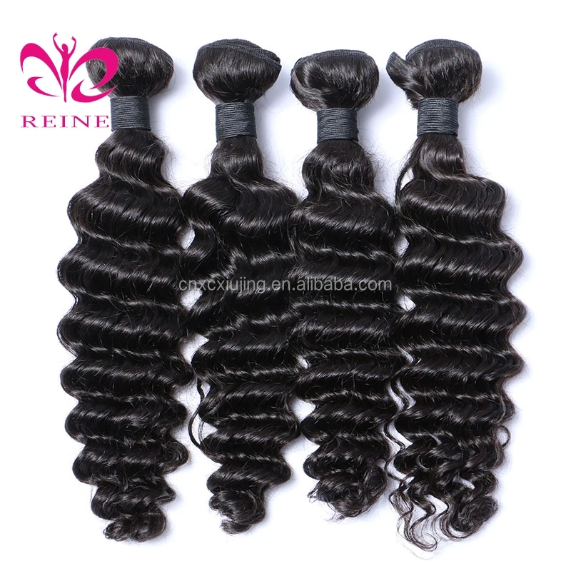 Main product natural style deep wave hair extensions 100% Cambodian human remy hair super double drawn weft hair