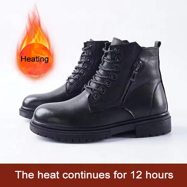 Мужская обувь из натуральной кожи с подогревом перезаряжаемая