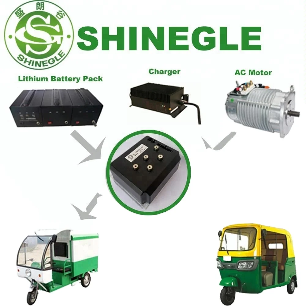 SHINEGLE High Efficiency 3KW 48V AC EV Motor Rear Axle Gearbox Controller CE EV Conversion Kit for Golf Cart/Tricycle