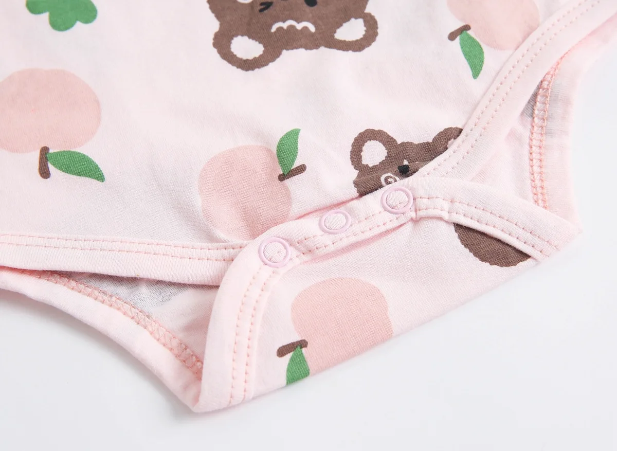 Wrap clothes summer cartoon animal onesie short sleeved climbing clothes baby rompers