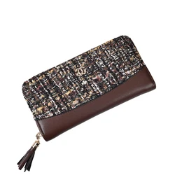 New Style  Large Capacity Clutch Purse  Women Wallet with Wrist Strap Females Long Zipper Cell Phone Women Wallet